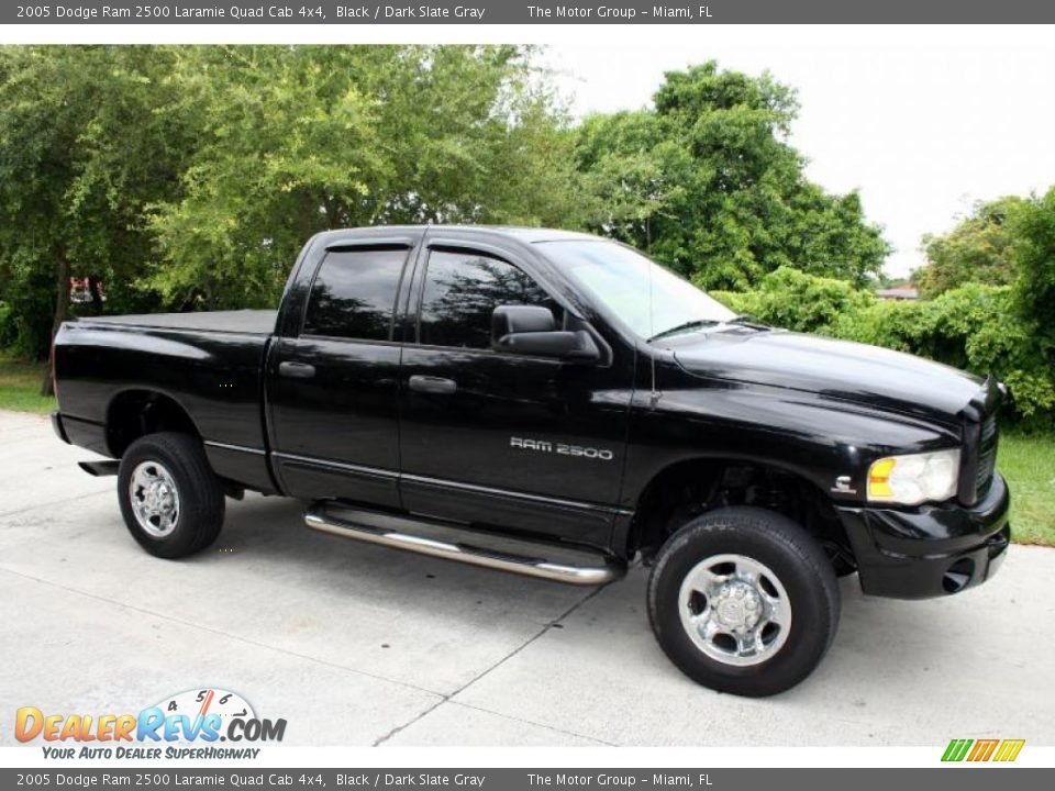 2005 Dodge Ram 2500 Laramie Quad Cab 4x4 Black / Dark Slate Gray Photo #9