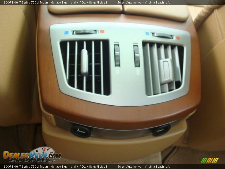 2006 BMW 7 Series 750Li Sedan Monaco Blue Metallic / Dark Beige/Beige III Photo #12