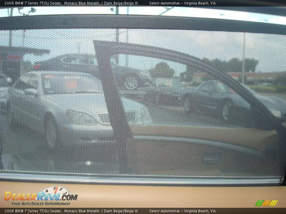 2006 BMW 7 Series 750Li Sedan Monaco Blue Metallic / Dark Beige/Beige III Photo #15