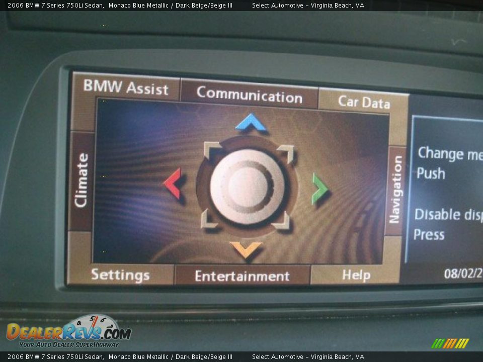 2006 BMW 7 Series 750Li Sedan Monaco Blue Metallic / Dark Beige/Beige III Photo #19