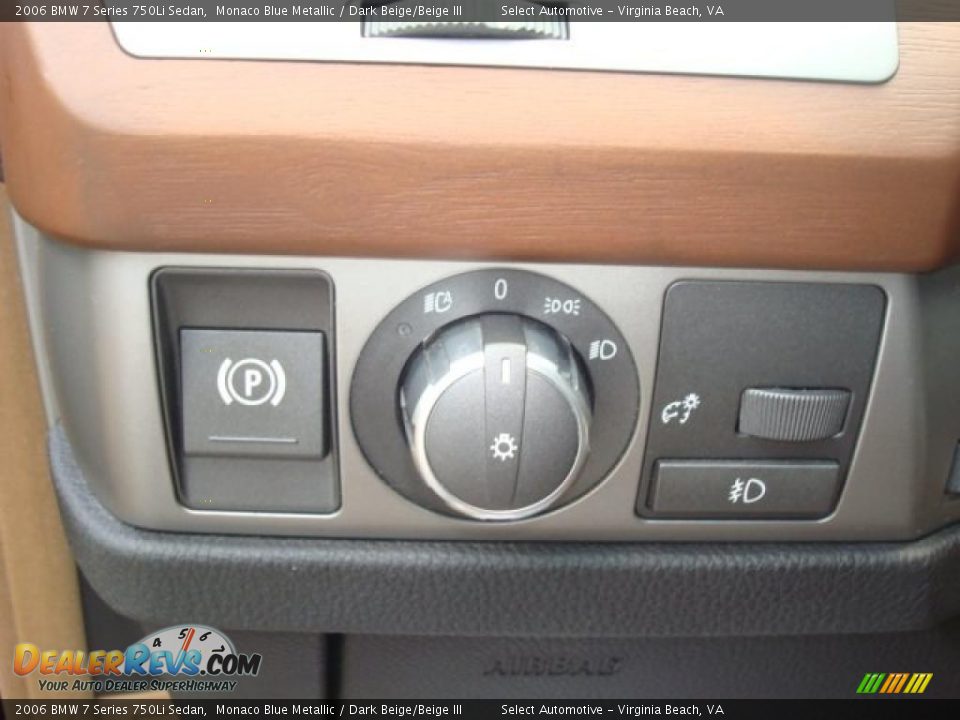 2006 BMW 7 Series 750Li Sedan Monaco Blue Metallic / Dark Beige/Beige III Photo #25