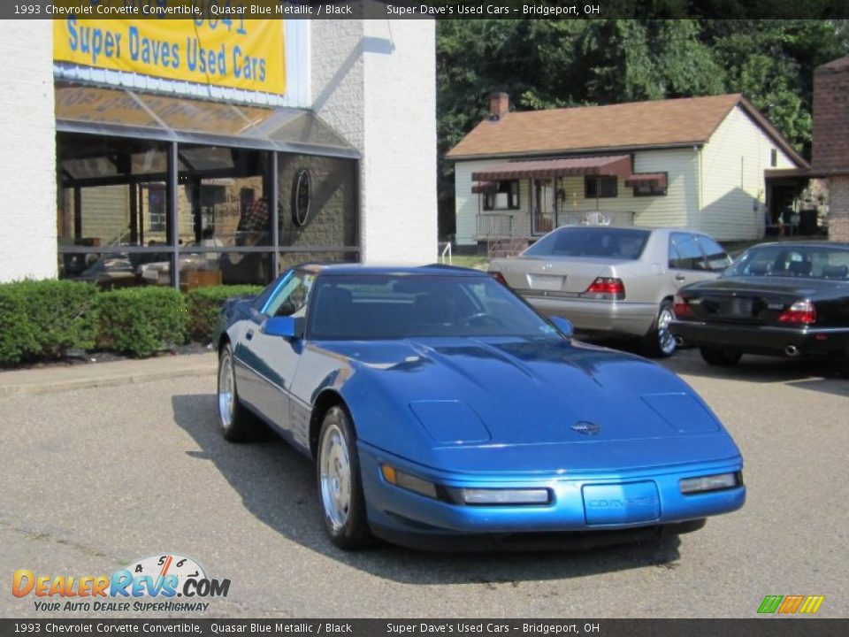 1993 Chevrolet Corvette Convertible Quasar Blue Metallic / Black Photo #1