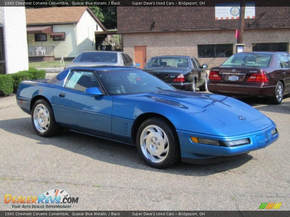 1993 Chevrolet Corvette Convertible Quasar Blue Metallic / Black Photo #4