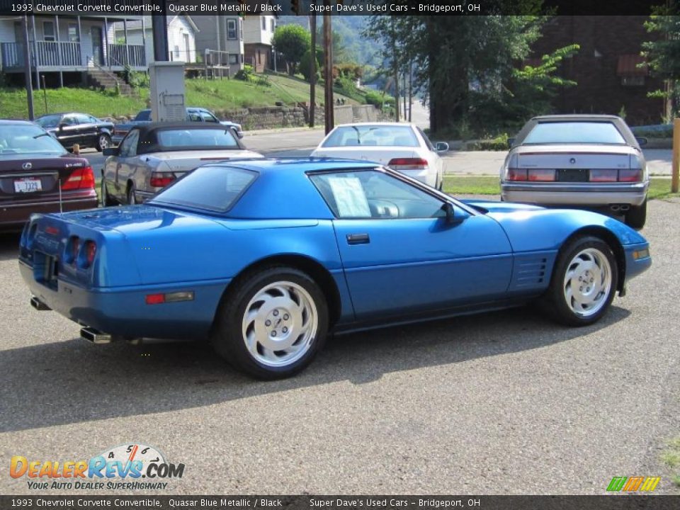 1993 Chevrolet Corvette Convertible Quasar Blue Metallic / Black Photo #6