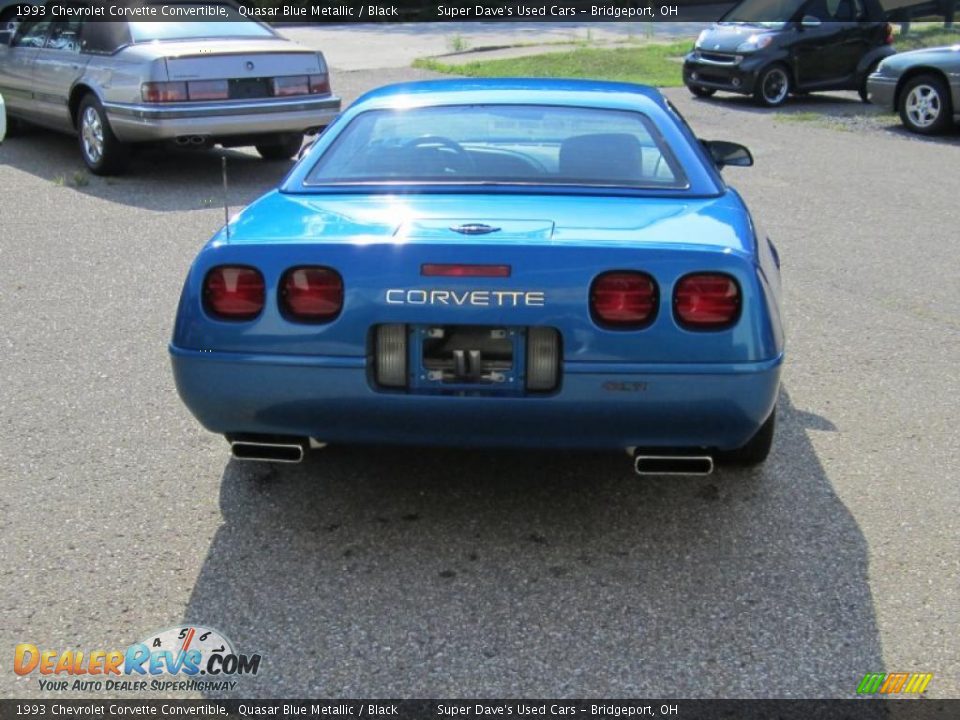 1993 Chevrolet Corvette Convertible Quasar Blue Metallic / Black Photo #8