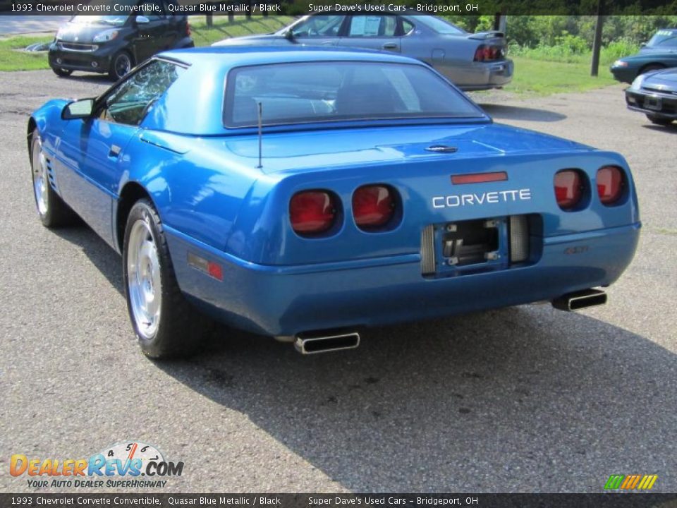 1993 Chevrolet Corvette Convertible Quasar Blue Metallic / Black Photo #11
