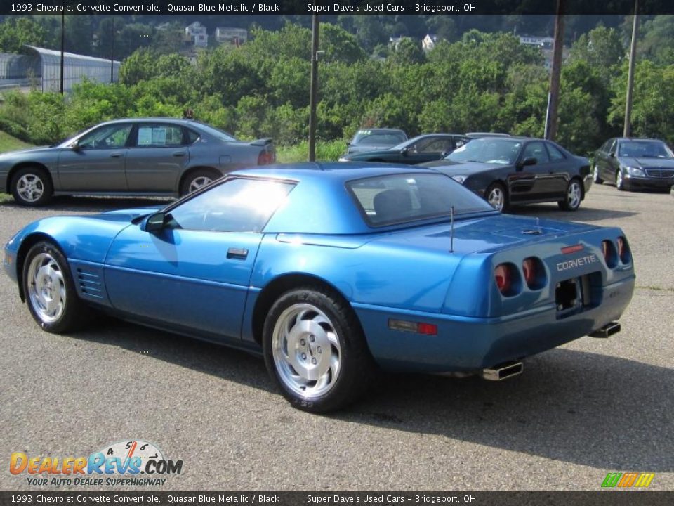 1993 Chevrolet Corvette Convertible Quasar Blue Metallic / Black Photo #12