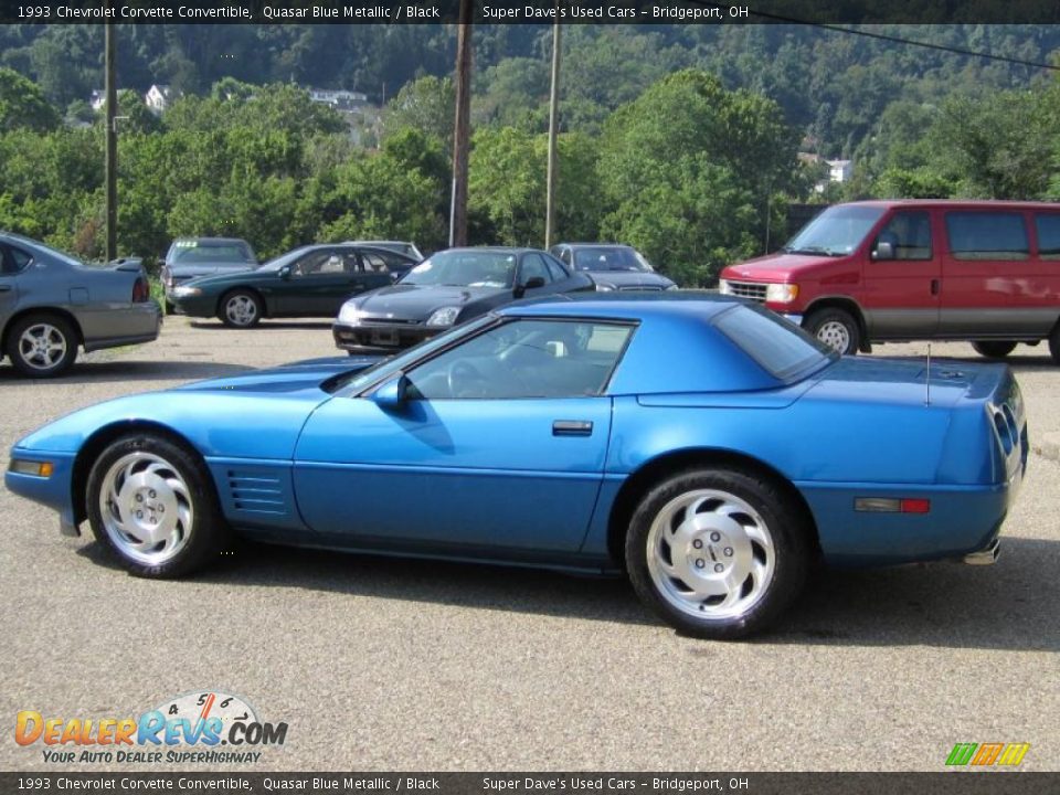 1993 Chevrolet Corvette Convertible Quasar Blue Metallic / Black Photo #13