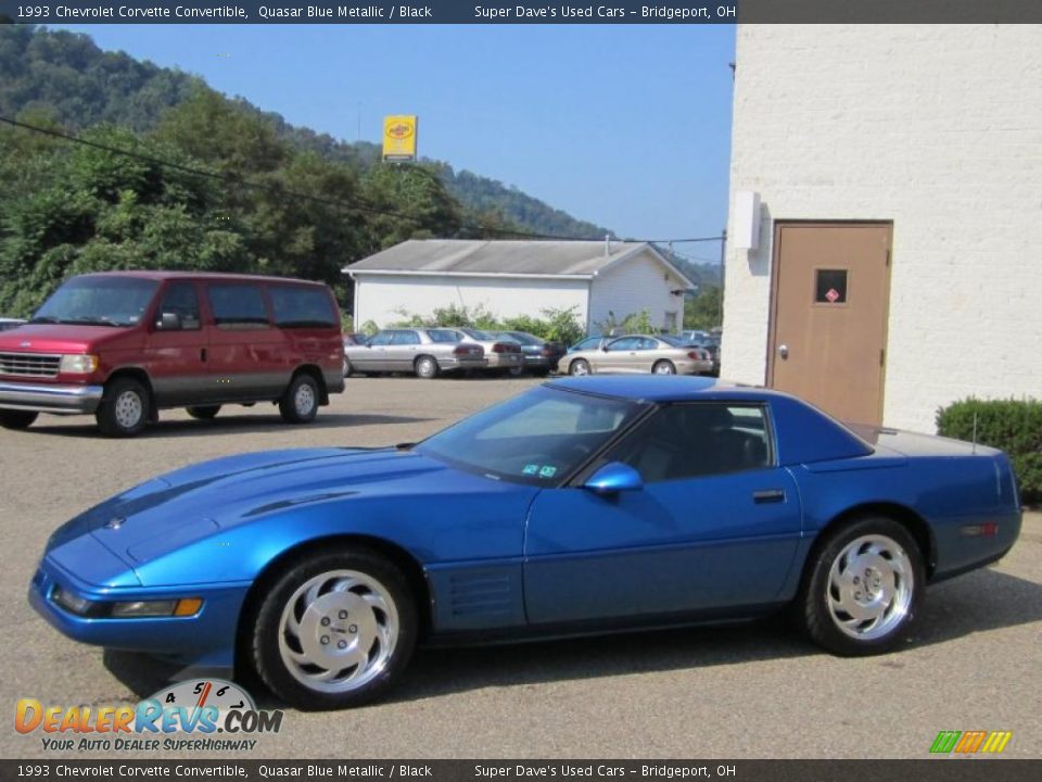1993 Chevrolet Corvette Convertible Quasar Blue Metallic / Black Photo #14