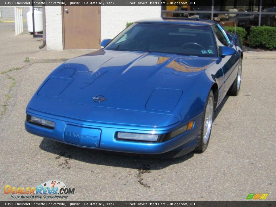 1993 Chevrolet Corvette Convertible Quasar Blue Metallic / Black Photo #16