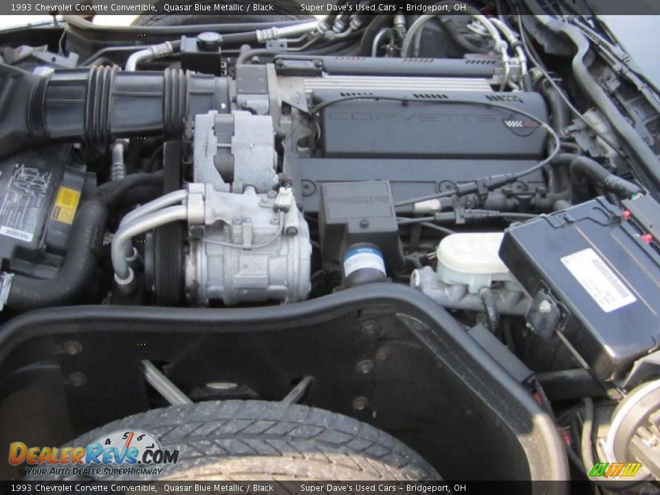 1993 Chevrolet Corvette Convertible Quasar Blue Metallic / Black Photo #28