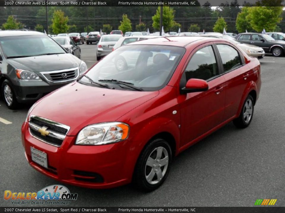 2007 Chevrolet Aveo LS Sedan Sport Red / Charcoal Black Photo #1