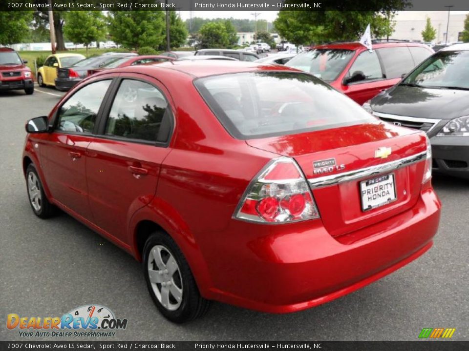 2007 Chevrolet Aveo LS Sedan Sport Red / Charcoal Black Photo #2