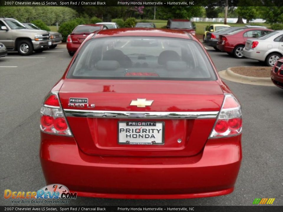2007 Chevrolet Aveo LS Sedan Sport Red / Charcoal Black Photo #3