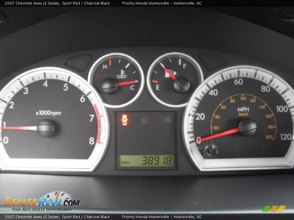 2007 Chevrolet Aveo LS Sedan Sport Red / Charcoal Black Photo #11