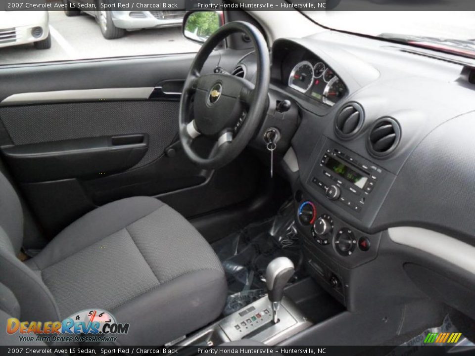 2007 Chevrolet Aveo LS Sedan Sport Red / Charcoal Black Photo #21