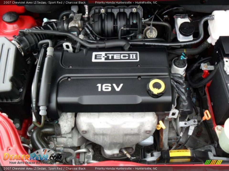 2007 Chevrolet Aveo LS Sedan Sport Red / Charcoal Black Photo #25