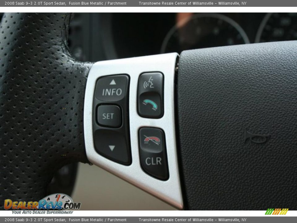 2008 Saab 9-3 2.0T Sport Sedan Fusion Blue Metallic / Parchment Photo #6