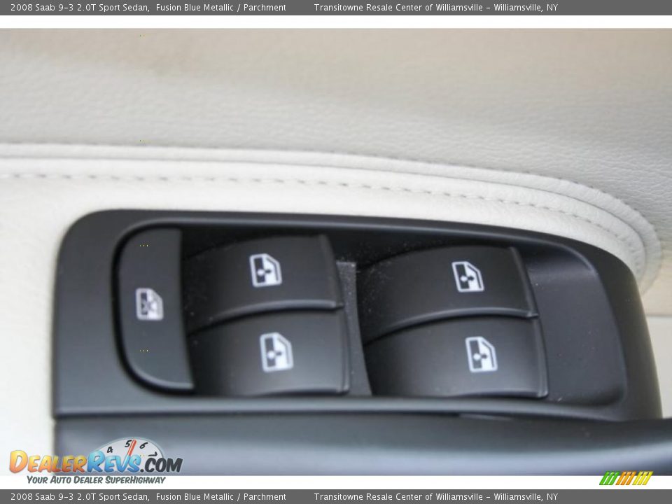 2008 Saab 9-3 2.0T Sport Sedan Fusion Blue Metallic / Parchment Photo #9