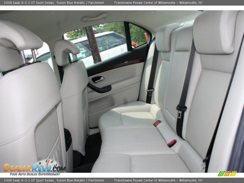 2008 Saab 9-3 2.0T Sport Sedan Fusion Blue Metallic / Parchment Photo #12
