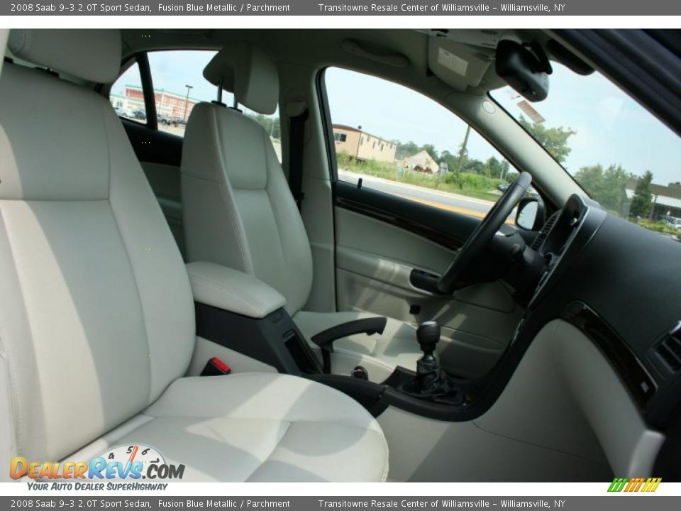 2008 Saab 9-3 2.0T Sport Sedan Fusion Blue Metallic / Parchment Photo #13