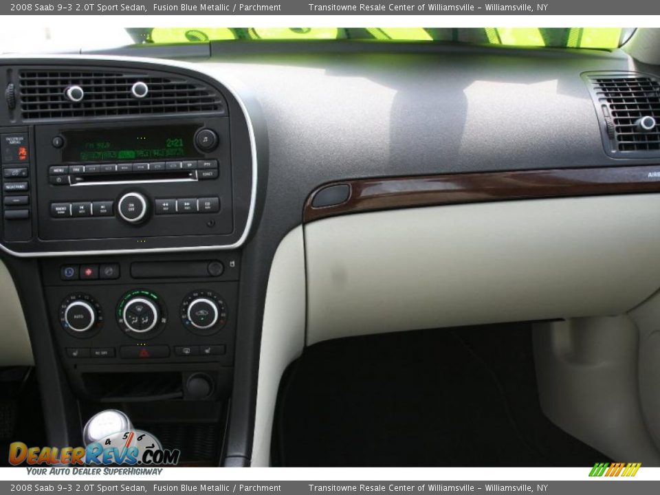 2008 Saab 9-3 2.0T Sport Sedan Fusion Blue Metallic / Parchment Photo #15