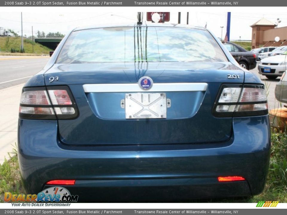 2008 Saab 9-3 2.0T Sport Sedan Fusion Blue Metallic / Parchment Photo #17