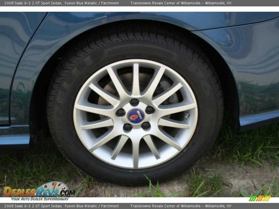 2008 Saab 9-3 2.0T Sport Sedan Fusion Blue Metallic / Parchment Photo #18