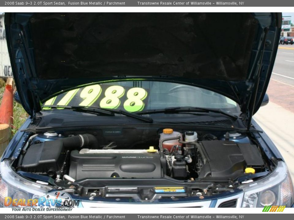 2008 Saab 9-3 2.0T Sport Sedan Fusion Blue Metallic / Parchment Photo #22