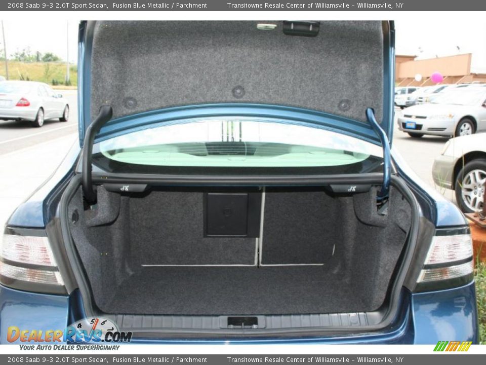 2008 Saab 9-3 2.0T Sport Sedan Fusion Blue Metallic / Parchment Photo #25