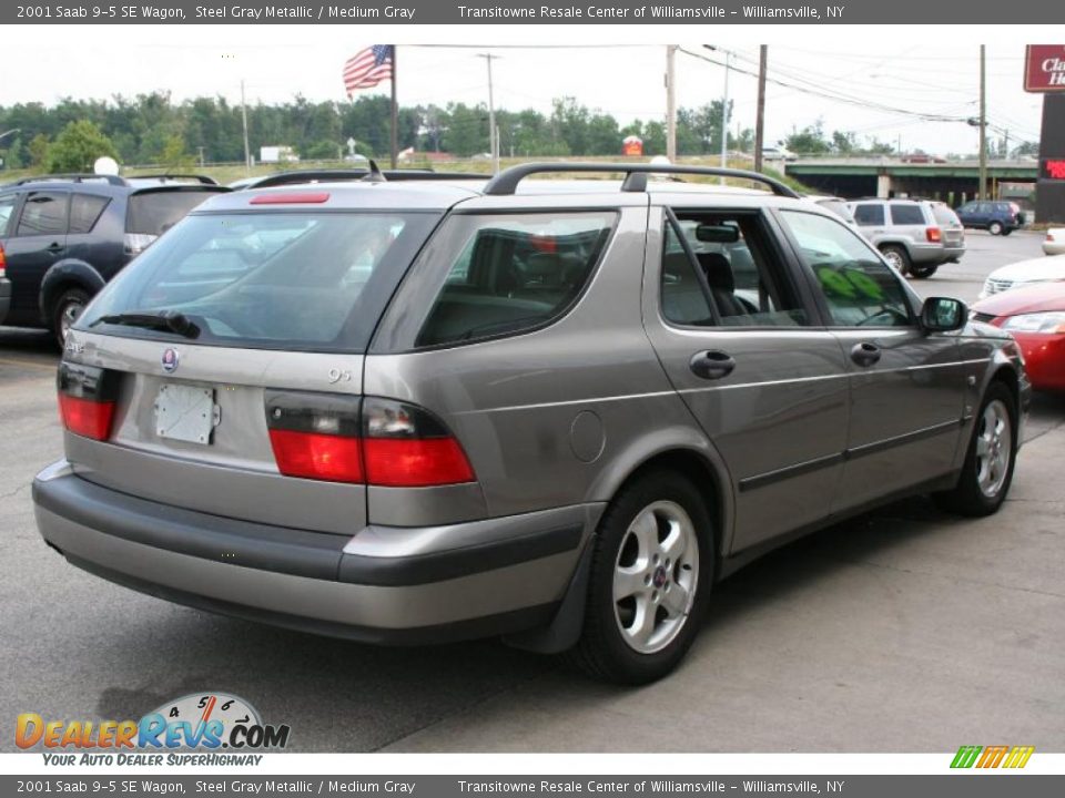 2001 Saab 9-5 SE Wagon Steel Gray Metallic / Medium Gray Photo #2