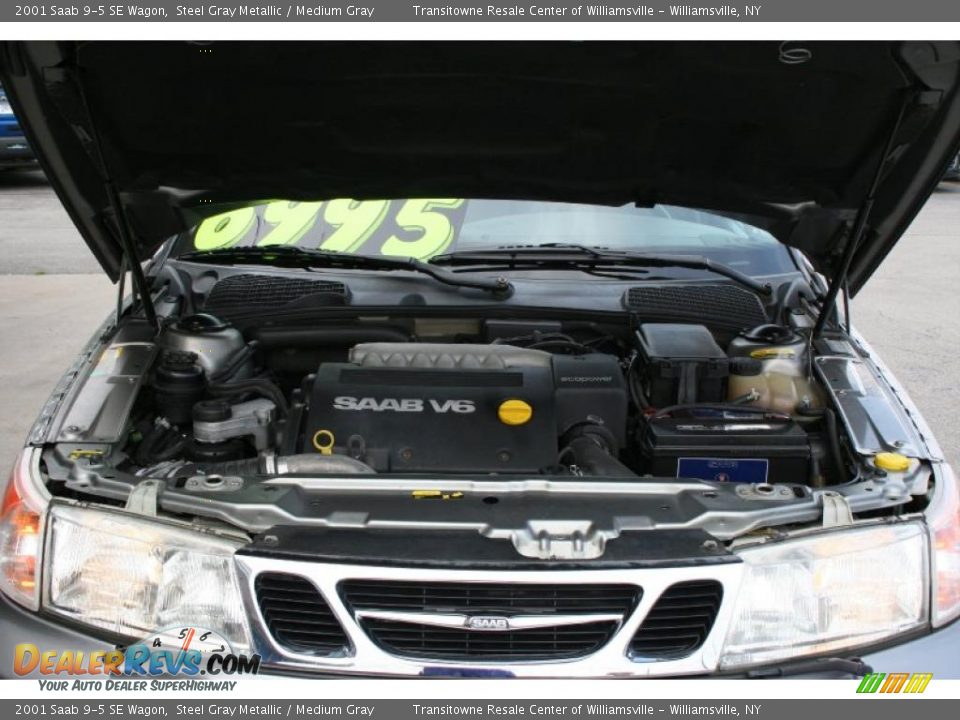 2001 Saab 9-5 SE Wagon Steel Gray Metallic / Medium Gray Photo #12