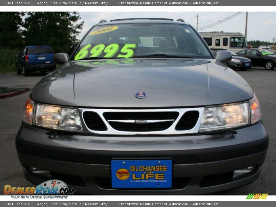 2001 Saab 9-5 SE Wagon Steel Gray Metallic / Medium Gray Photo #14