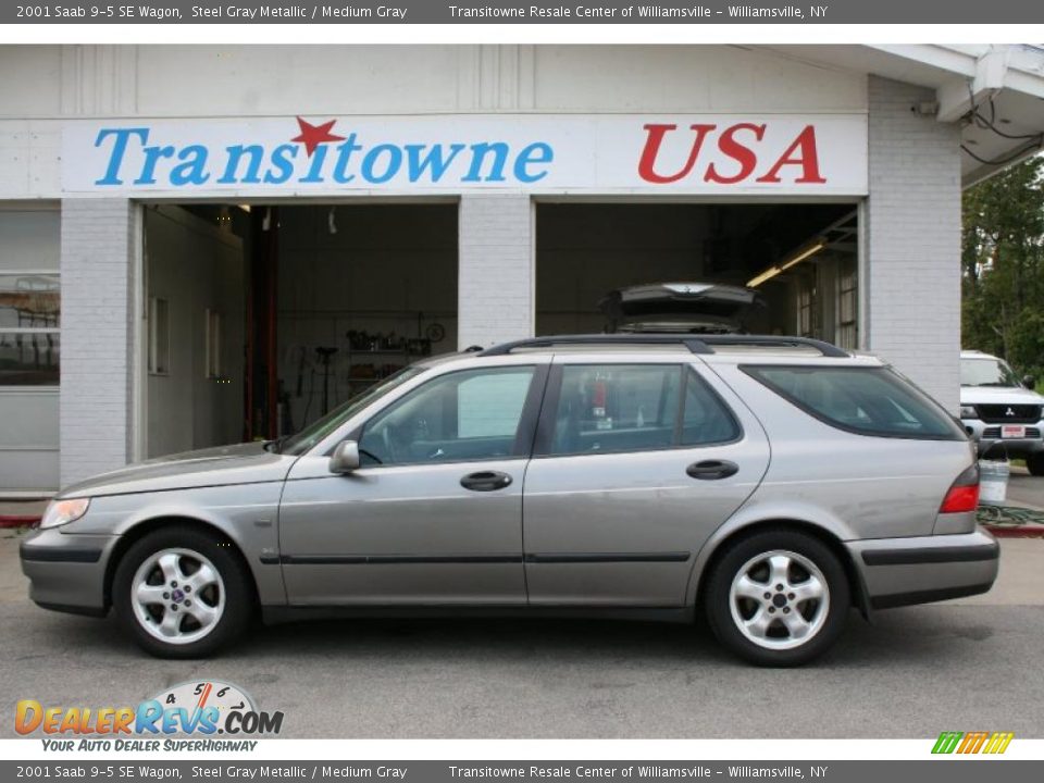 2001 Saab 9-5 SE Wagon Steel Gray Metallic / Medium Gray Photo #20