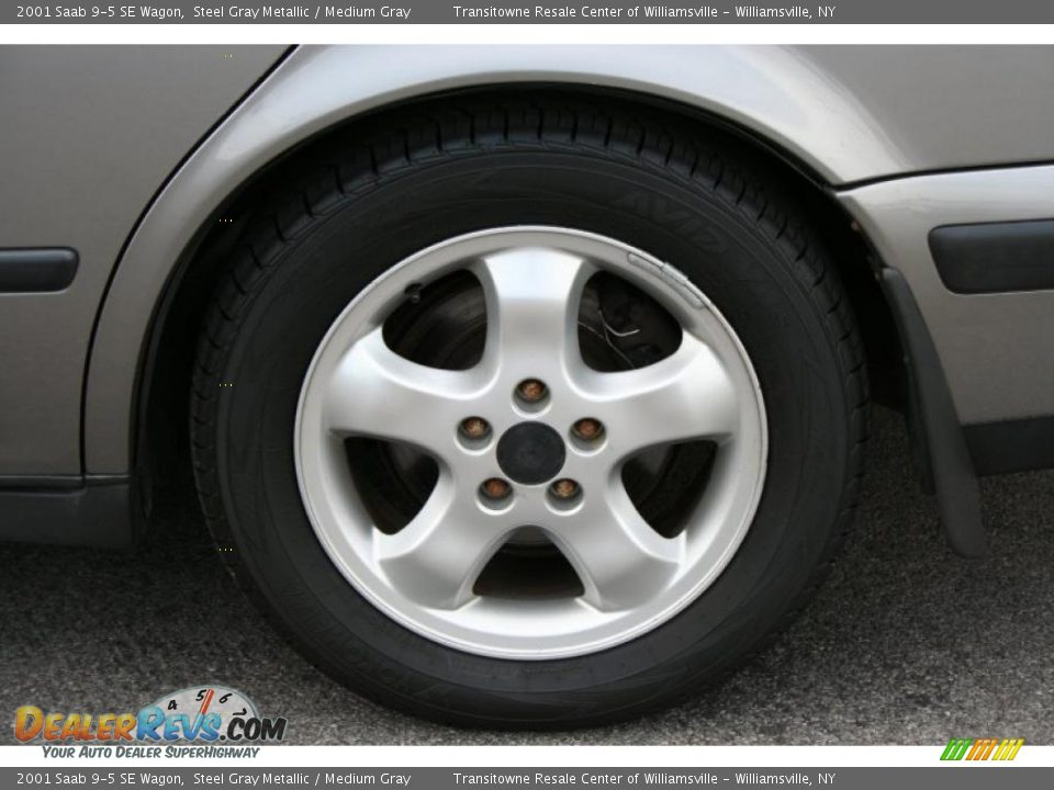 2001 Saab 9-5 SE Wagon Steel Gray Metallic / Medium Gray Photo #21