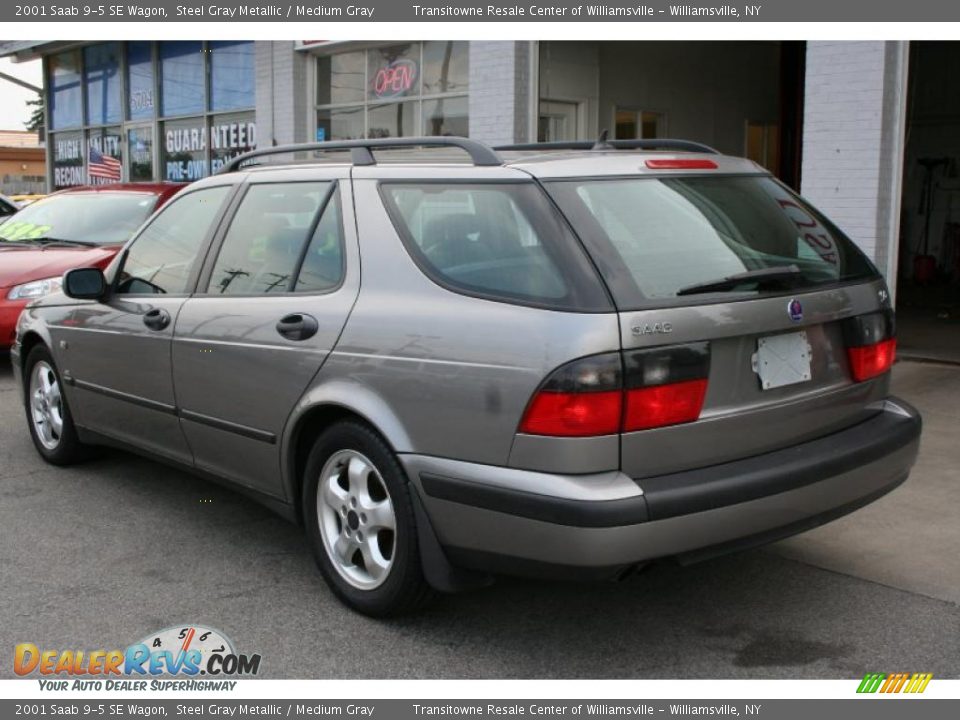 2001 Saab 9-5 SE Wagon Steel Gray Metallic / Medium Gray Photo #22