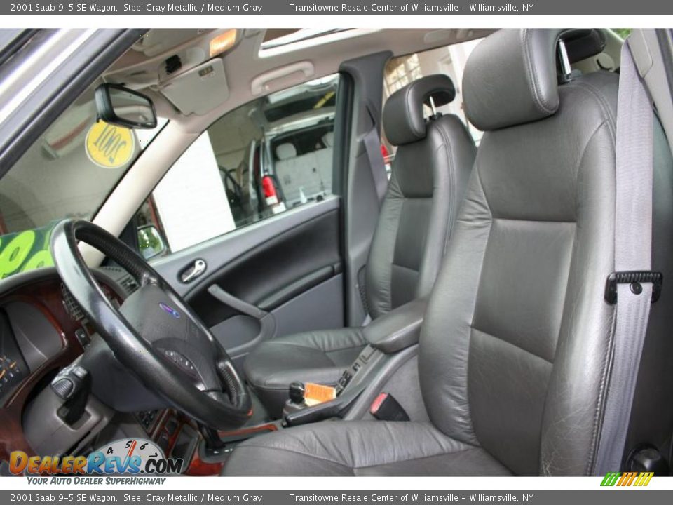 2001 Saab 9-5 SE Wagon Steel Gray Metallic / Medium Gray Photo #24