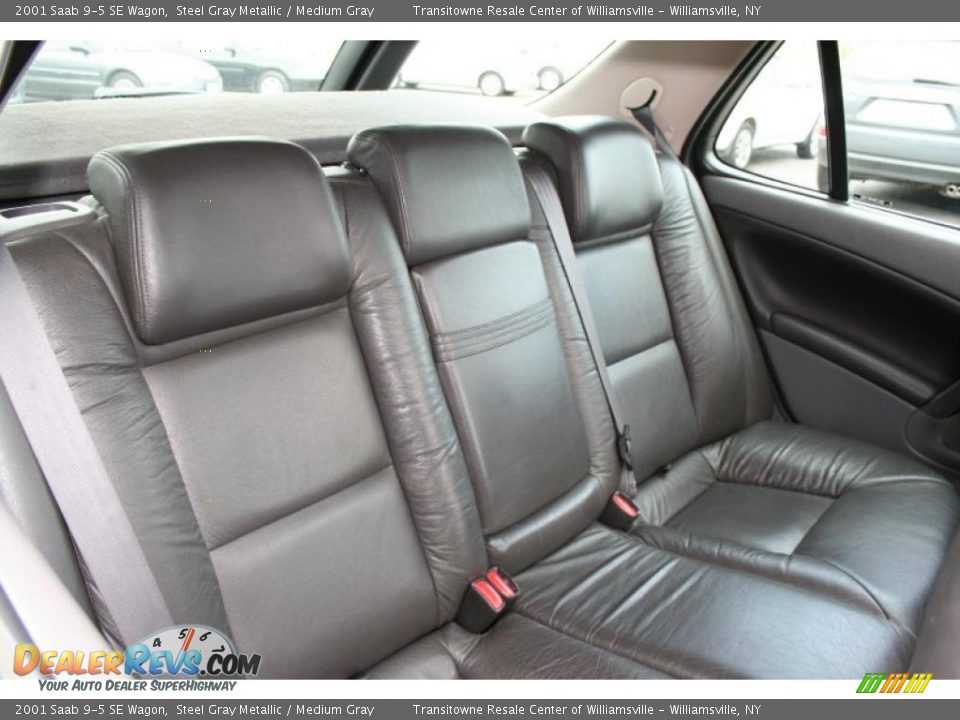 2001 Saab 9-5 SE Wagon Steel Gray Metallic / Medium Gray Photo #26
