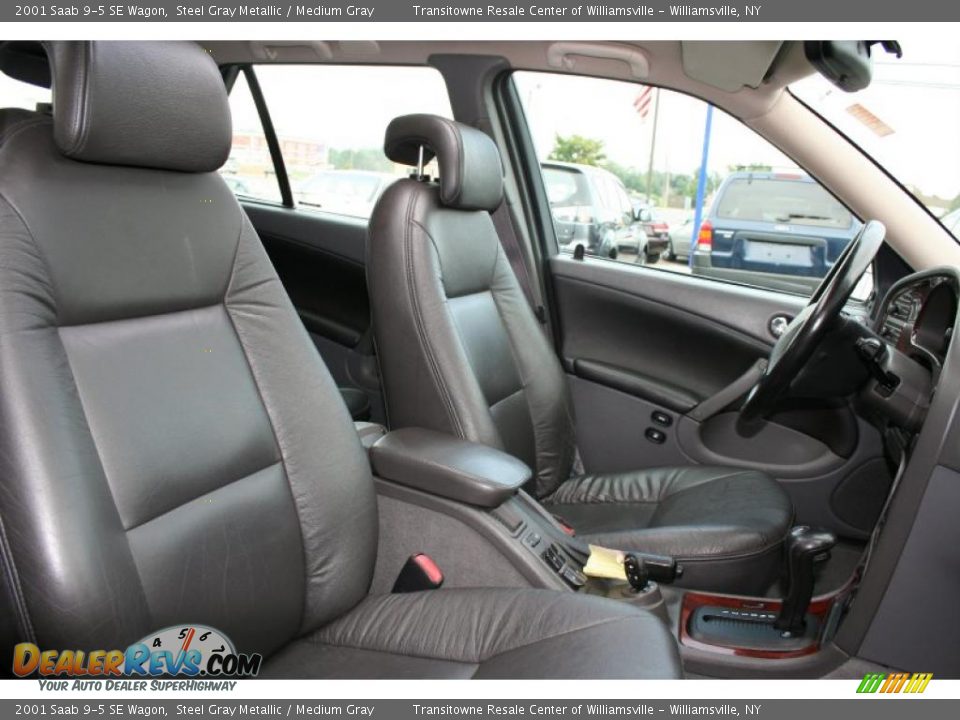 2001 Saab 9-5 SE Wagon Steel Gray Metallic / Medium Gray Photo #27
