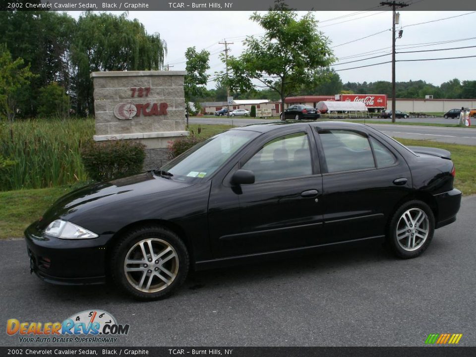 2002 Chevrolet Cavalier Sedan Black / Graphite Photo #1