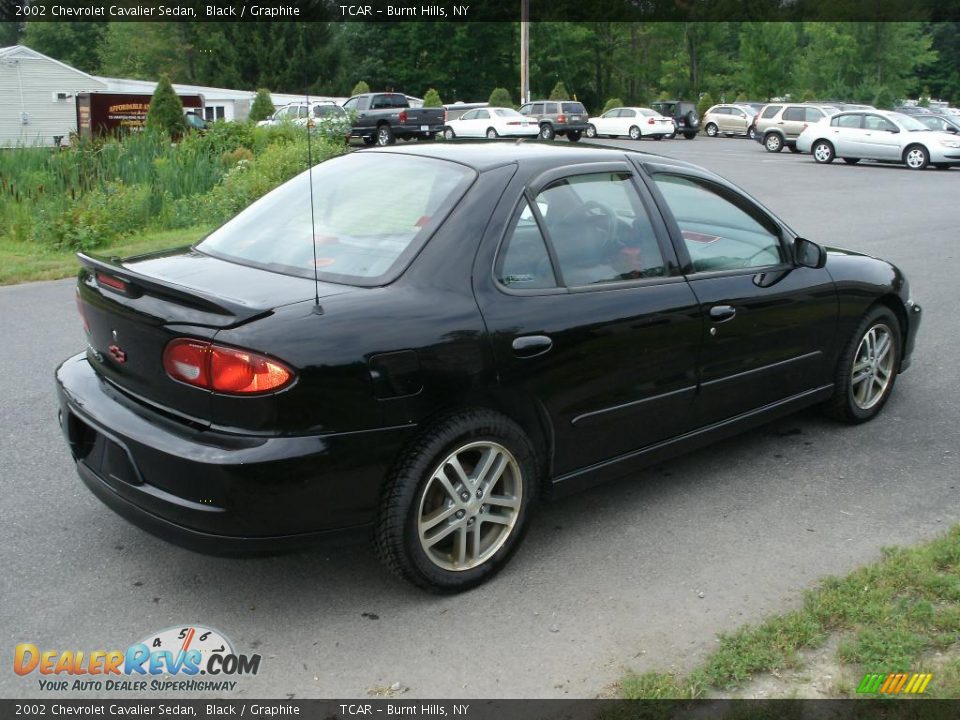 2002 Chevrolet Cavalier Sedan Black / Graphite Photo #4