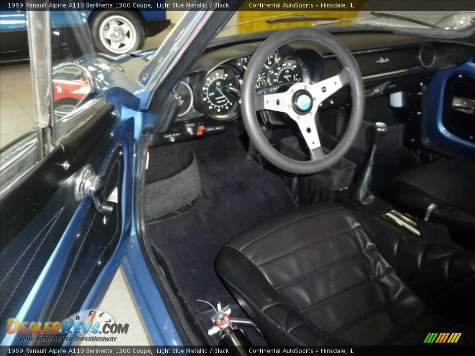 Black Interior - 1969 Renault Alpine A110 Berlinette 1300 Coupe Photo #15
