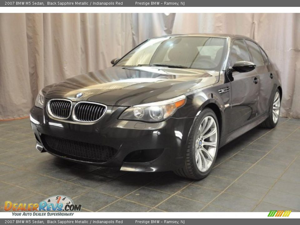 2007 BMW M5 Sedan Black Sapphire Metallic / Indianapolis Red Photo #1