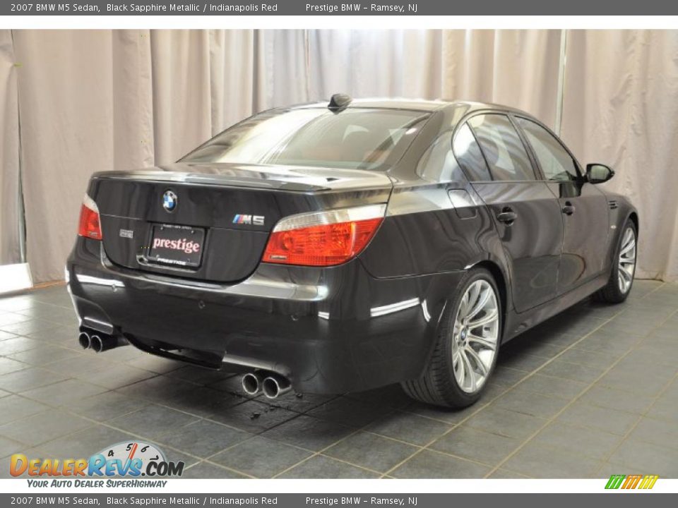 2007 BMW M5 Sedan Black Sapphire Metallic / Indianapolis Red Photo #2