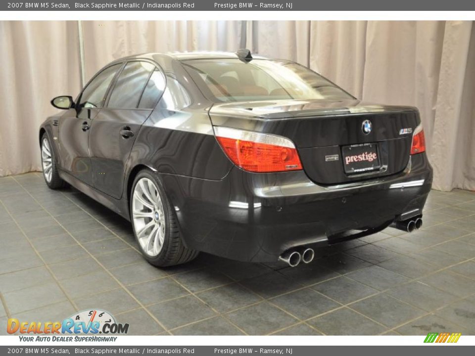 2007 BMW M5 Sedan Black Sapphire Metallic / Indianapolis Red Photo #4