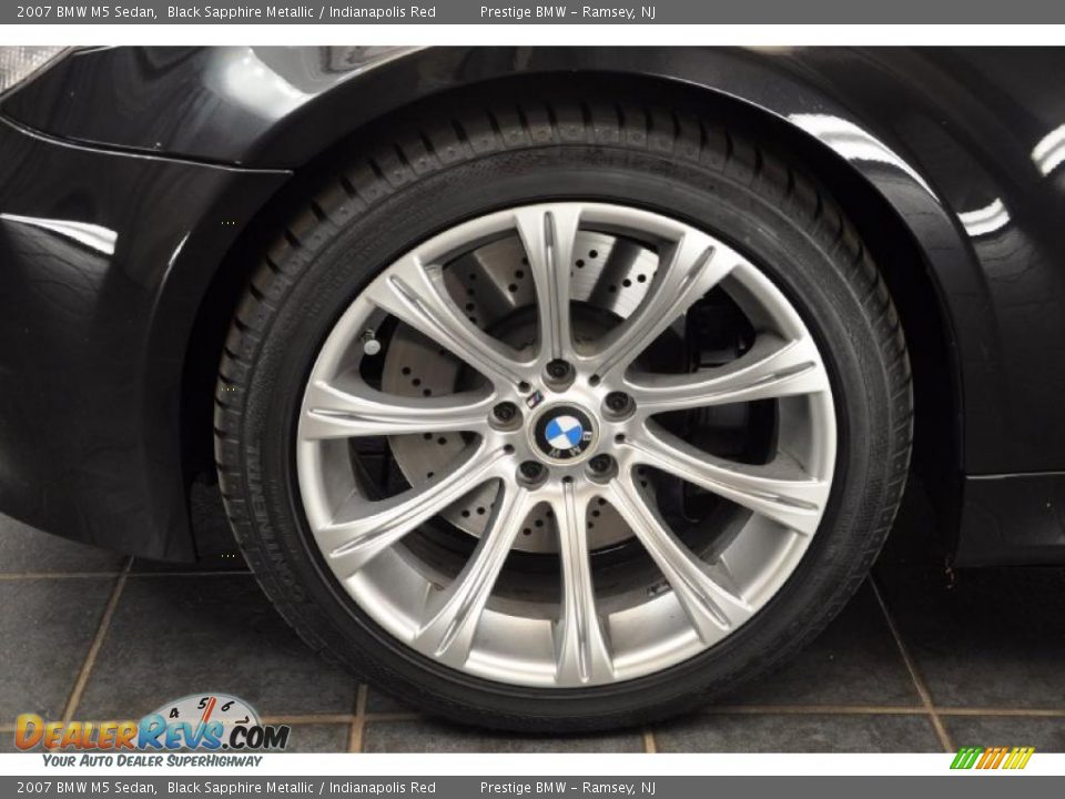 2007 BMW M5 Sedan Black Sapphire Metallic / Indianapolis Red Photo #8