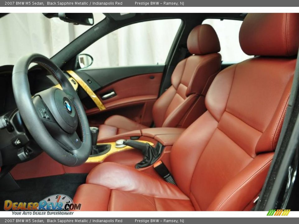 2007 BMW M5 Sedan Black Sapphire Metallic / Indianapolis Red Photo #12