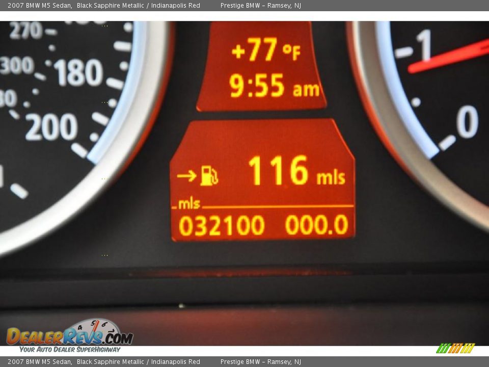 2007 BMW M5 Sedan Black Sapphire Metallic / Indianapolis Red Photo #17