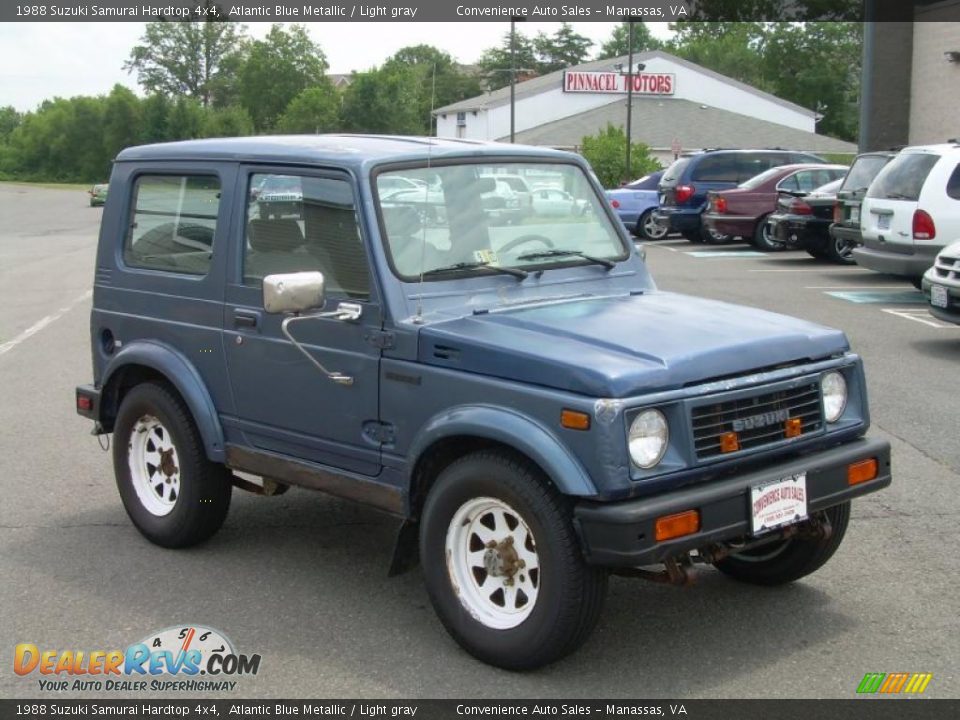 1988 Suzuki Samurai Hardtop 4x4 Atlantic Blue Metallic / Light gray Photo #2