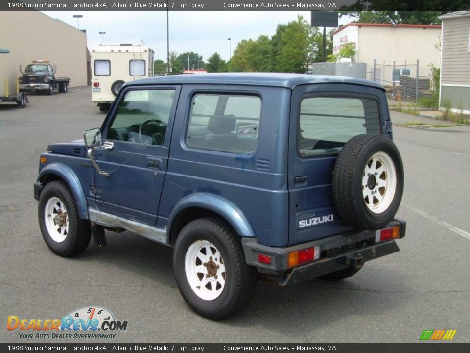 1988 Suzuki Samurai Hardtop 4x4 Atlantic Blue Metallic / Light gray Photo #6